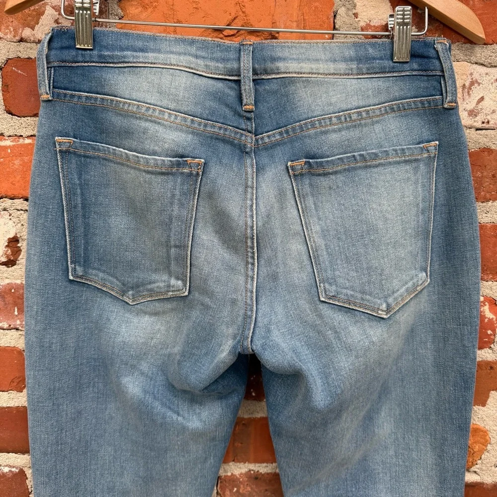 Frame Le Garçon Boyfriend‎ Jeans Silva Wash Sz 26 Mid Rise